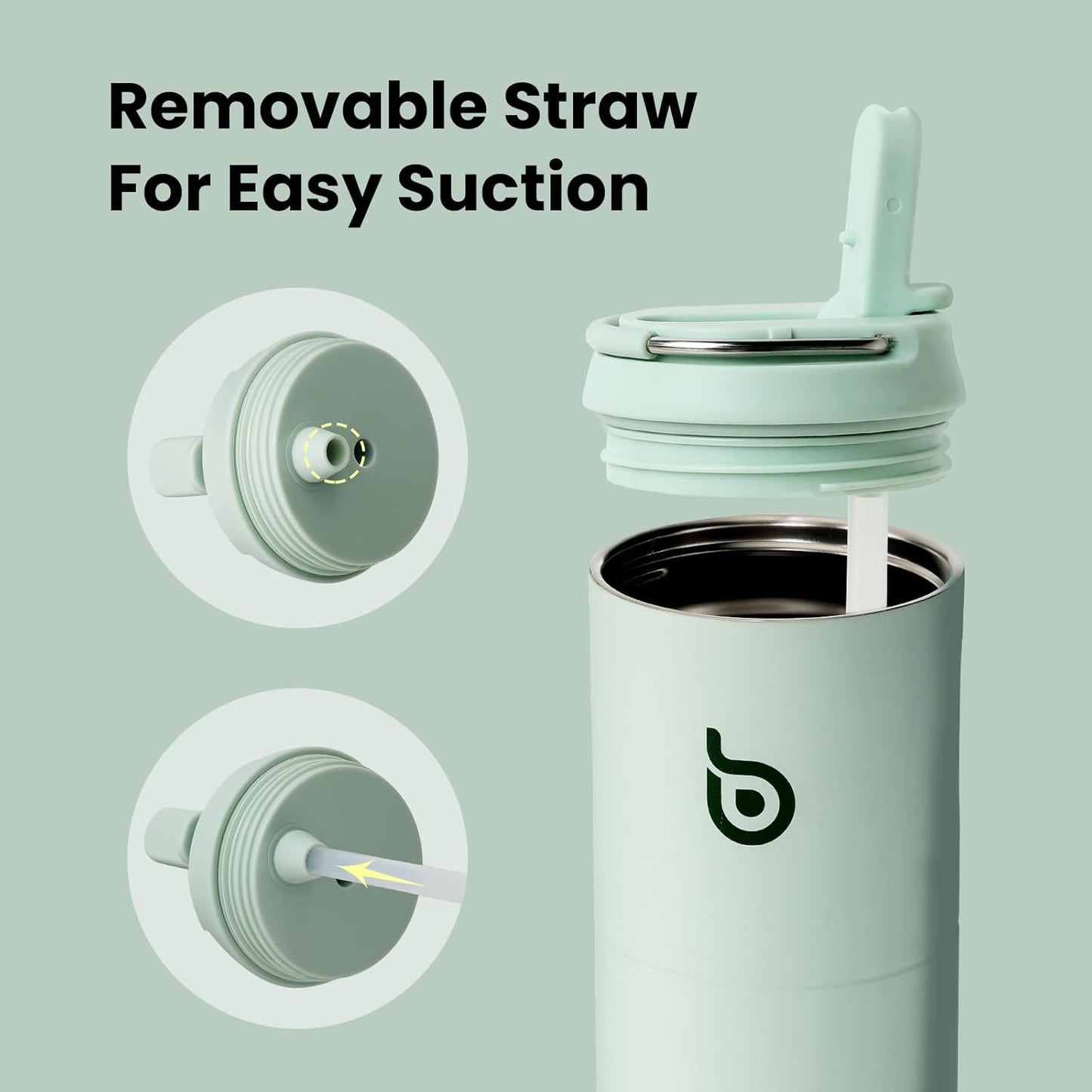700ml Stainless Steel Water Bottle – Insulated, BPA-Free, with Straw Lid