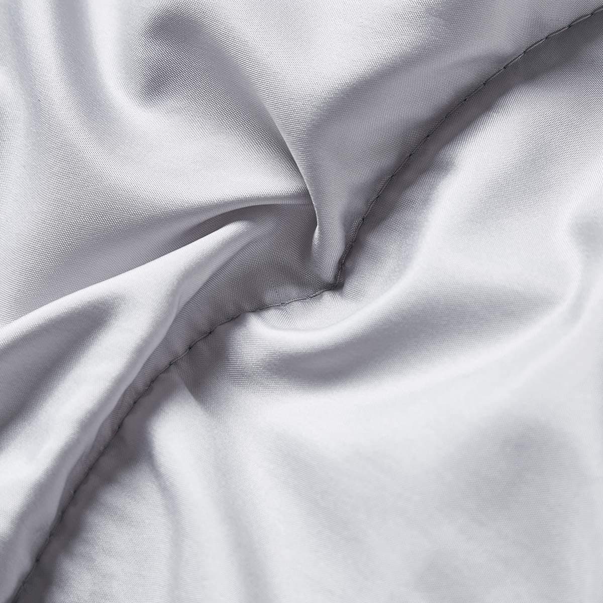 Soft, insulated sleeping bag interior fabric for warm, breathable comfort during outdoor camping or hiking trips.