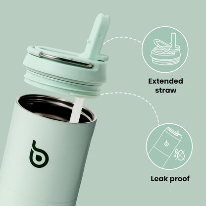700ml Stainless Steel Water Bottle – Insulated, BPA-Free, with Straw Lid