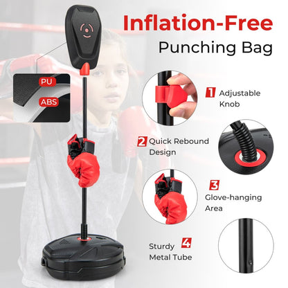 Kids Boxing Set with Adjustable Punching Bag – Youth Training Gear