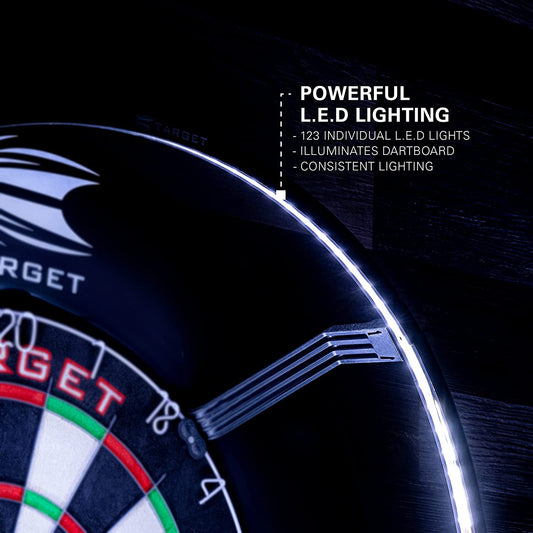 Shadowless LED Dartboard Lighting System – 360° Pro Ring Light