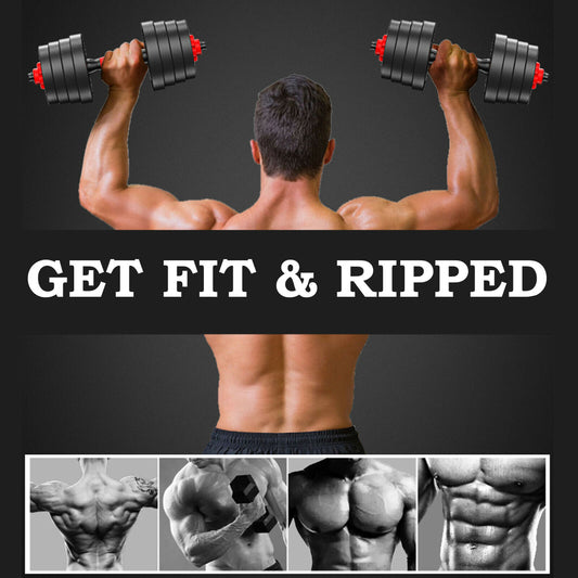 Adjustable Dumbbell & Barbell Weight Set – 10kg to 30kg Options