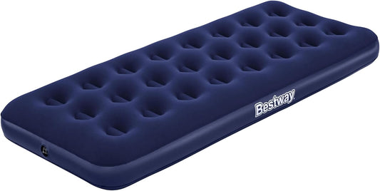Single Inflatable Air Mattress – Camping & Guest Bed with Flocked Surface