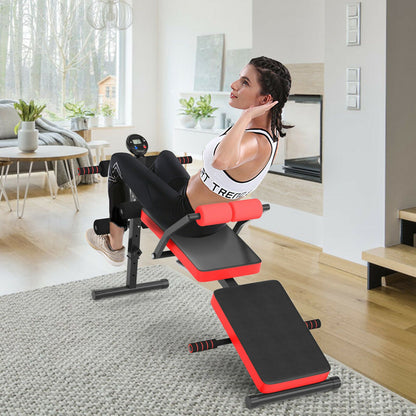 Adjustable Foldable Workout Bench with LCD – Full Body Home Gym