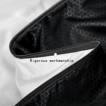 Close-up of the zipper construction and stitching on sleeping bag, showing rugged outdoor-ready workmanship.